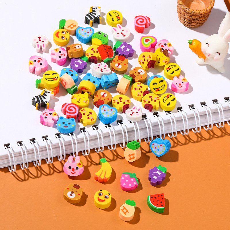Fruit Eraser Children's school supplies custom mini Cheap Fruit Animal eraser