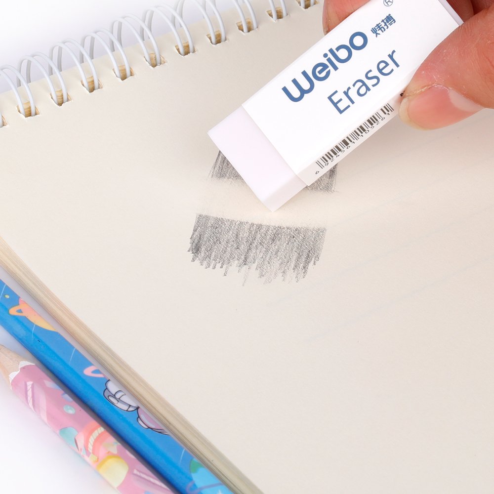 Weibo wholesale white rectangular 20 eraser children's drawing writing pencil erasers leave no marks student stationery prizes