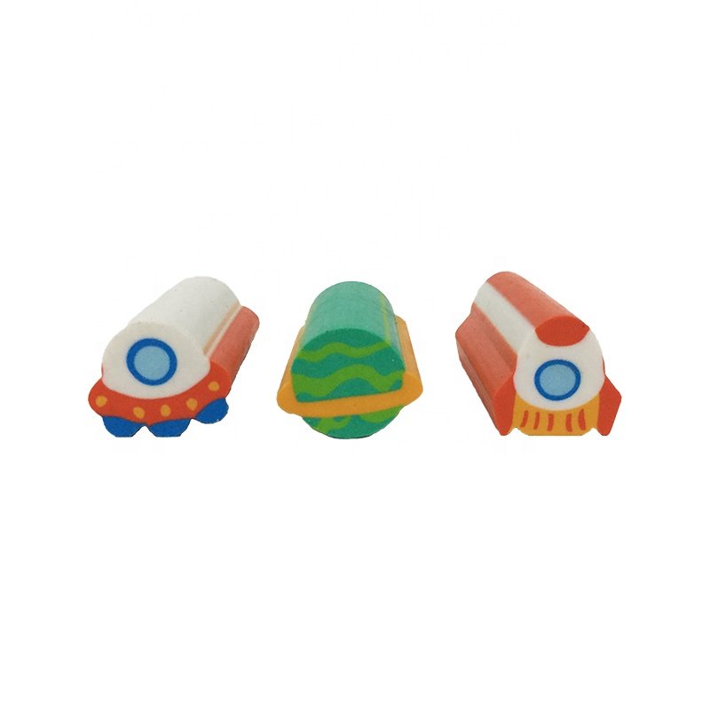 Wholesales Custom Logo Cartoon Animal Rubber Eraser For Kids Gift School Pencil 3D Erasers Set