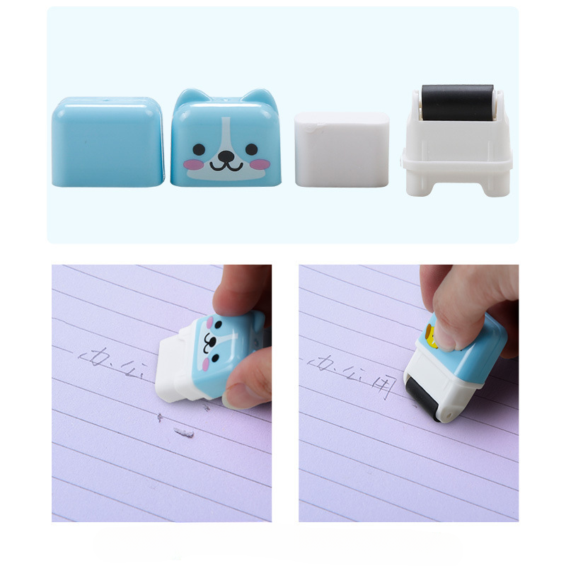 Cute animal dandruff wipe primary school children's creative cartoon roller eraser stationery Clean up