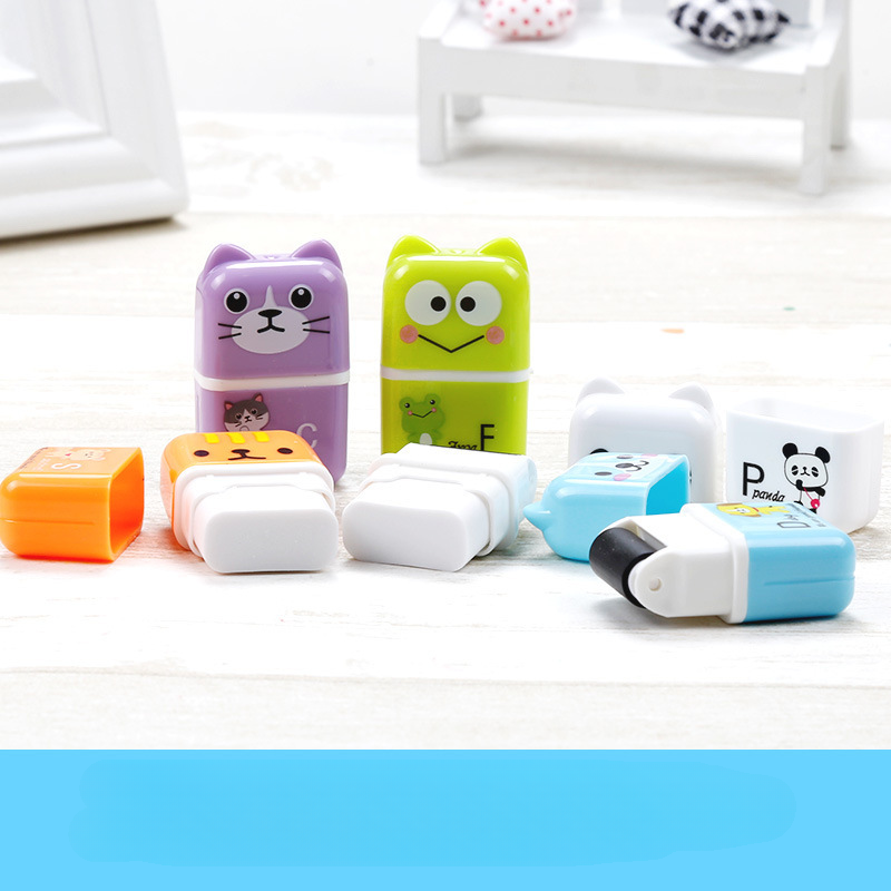 Cute animal dandruff wipe primary school children's creative cartoon roller eraser stationery Clean up