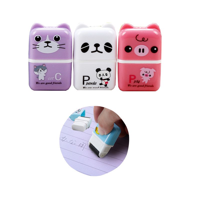 Cute animal dandruff wipe primary school children's creative cartoon roller eraser stationery Clean up