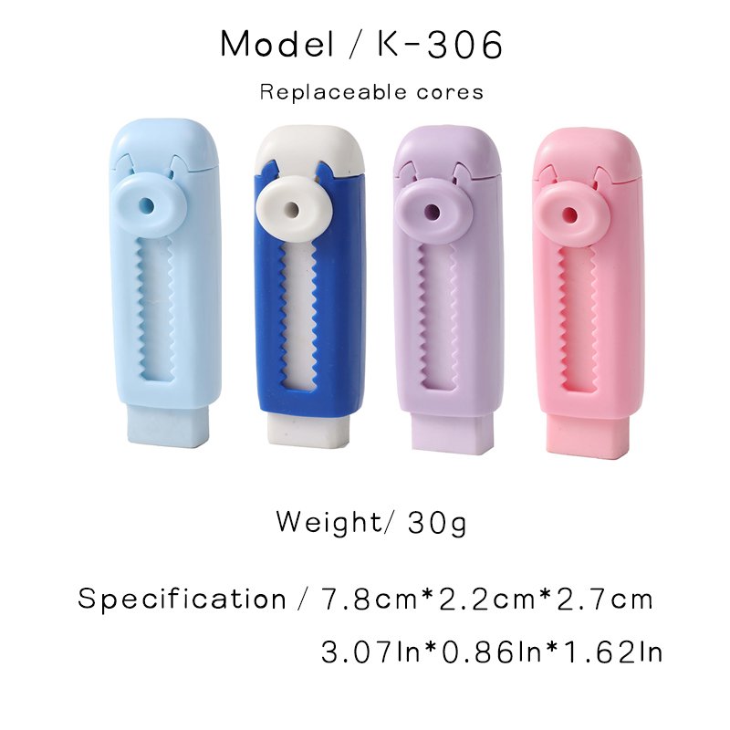 KOMI kawaii retractable erasers wholesale children's pencil eraser set for kids school supplies beautiful cute silgi custom logo