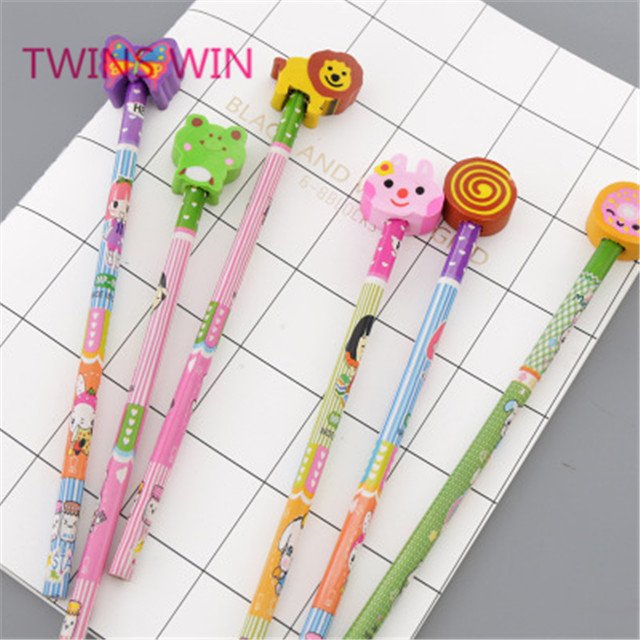 Kawaii Erasers School Supplies Pencils For Children Kids Stationery Cartoon Custom Pencil 423