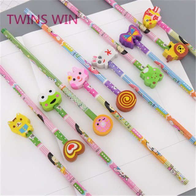 Kawaii Erasers School Supplies Pencils For Children Kids Stationery Cartoon Custom Pencil 423