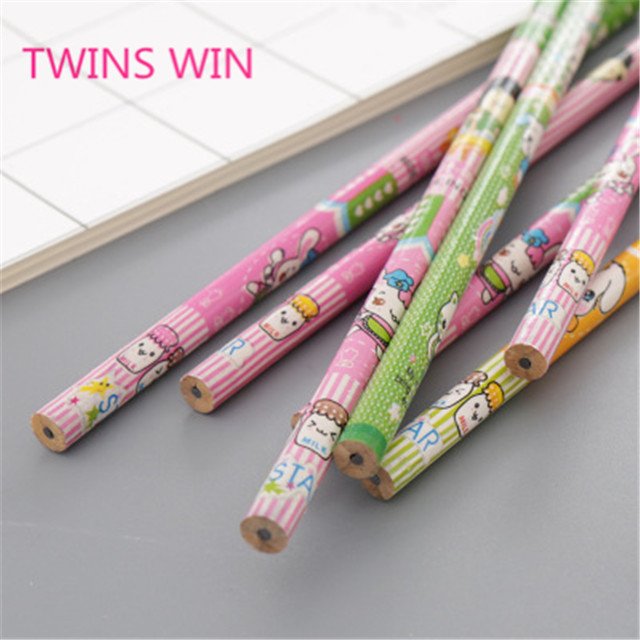 Kawaii Erasers School Supplies Pencils For Children Kids Stationery Cartoon Custom Pencil 423