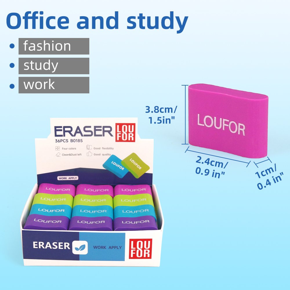 Children's Pencil Erasers 4 Colors Soft TPR Magic Eraser for Students Pencil Erasers