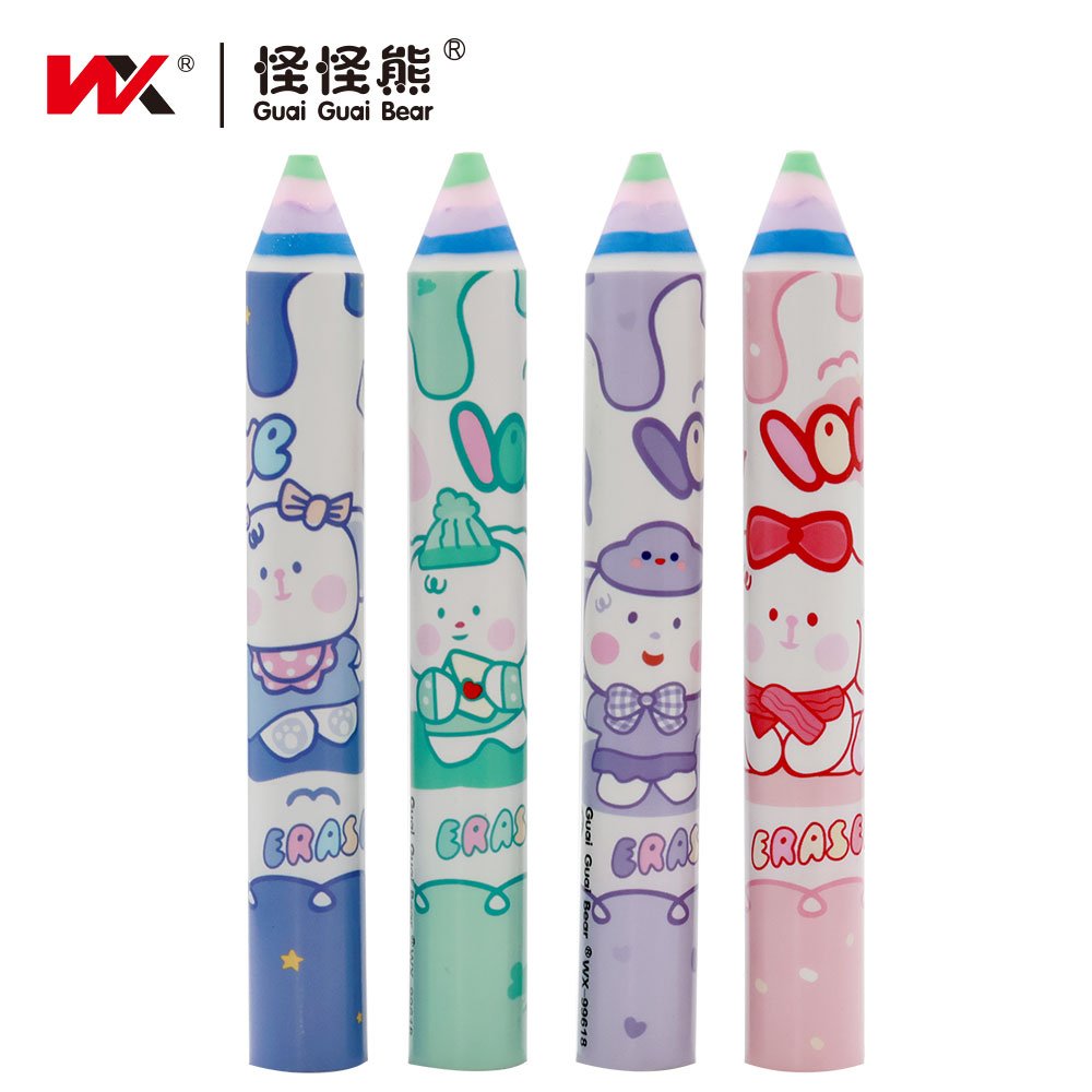 Cute Cartoon Eraser kawaii stationery for children's pencil erasers cleaning rubber 1 piece shipped in stock school supplies