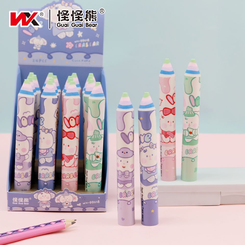 Cute Cartoon Eraser kawaii stationery for children's pencil erasers cleaning rubber 1 piece shipped in stock school supplies