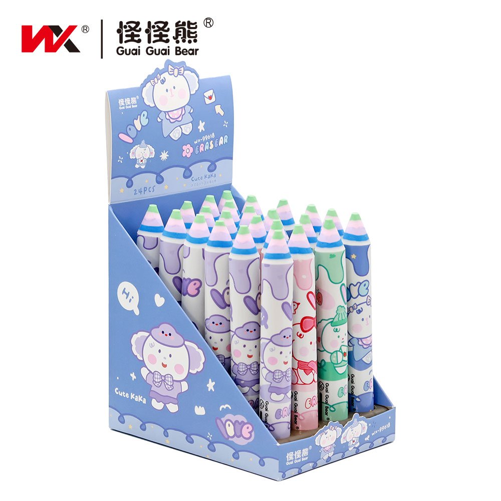 Cute Cartoon Eraser kawaii stationery for children's pencil erasers cleaning rubber 1 piece shipped in stock school supplies