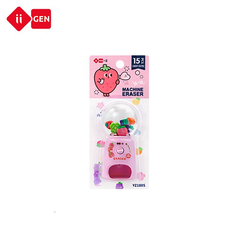 IIGEN fruit and vegetable cartoon eraser children's fun carrot 3d eraser customization shape fun erasers