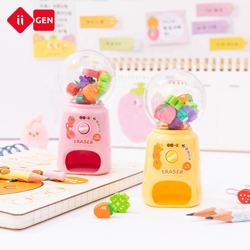 IIGEN fruit and vegetable cartoon eraser children's fun carrot 3d eraser customization shape fun erasers