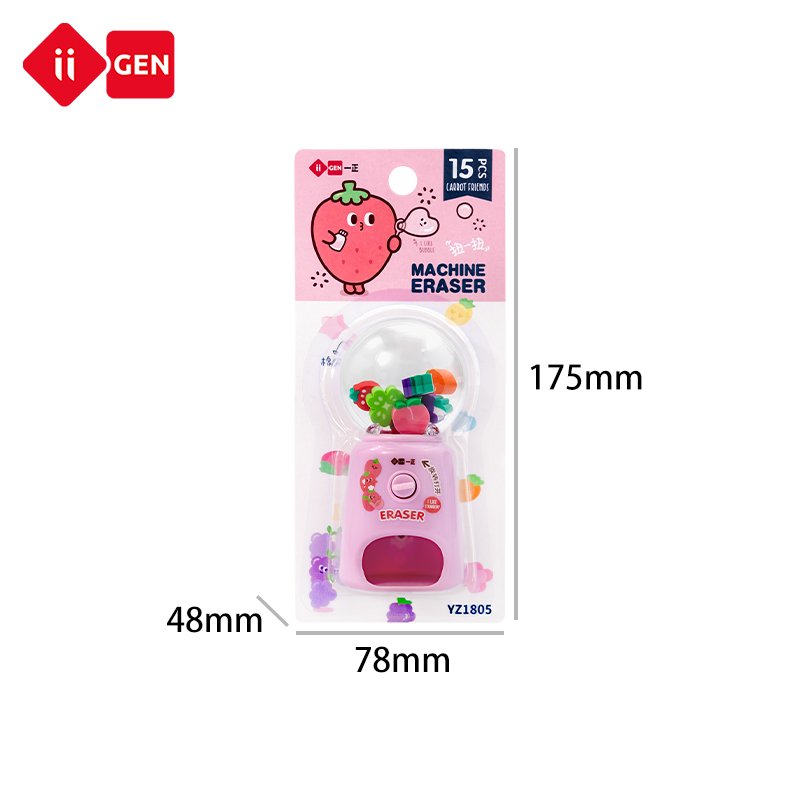 IIGEN fruit and vegetable cartoon eraser children's fun carrot 3d eraser customization shape fun erasers