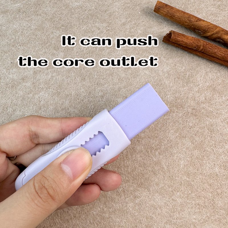 KOMI purple retractable erasers wholesale children's pencil eraser set for kids school supplies beautiful cute silgi custom logo