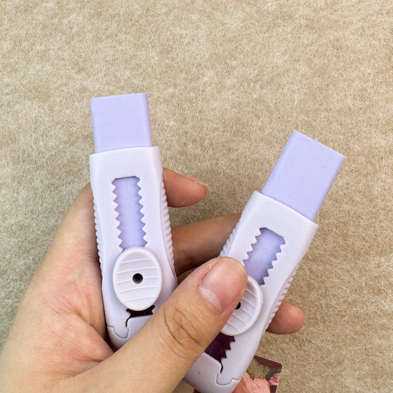 KOMI purple retractable erasers wholesale children's pencil eraser set for kids school supplies beautiful cute silgi custom logo