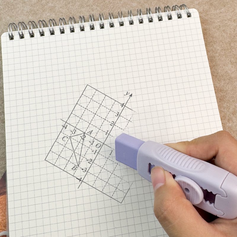 KOMI purple retractable erasers wholesale children's pencil eraser set for kids school supplies beautiful cute silgi custom logo