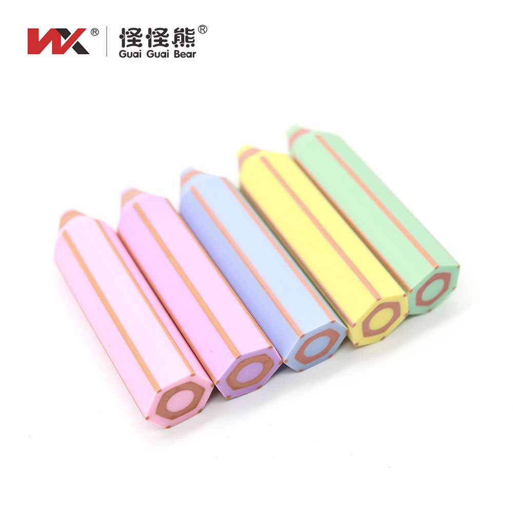 New Macaron Cartoon-Style Pencil Eraser Set Custom Rubber Office Eraser for Kids and Students for School Use Wholesale
