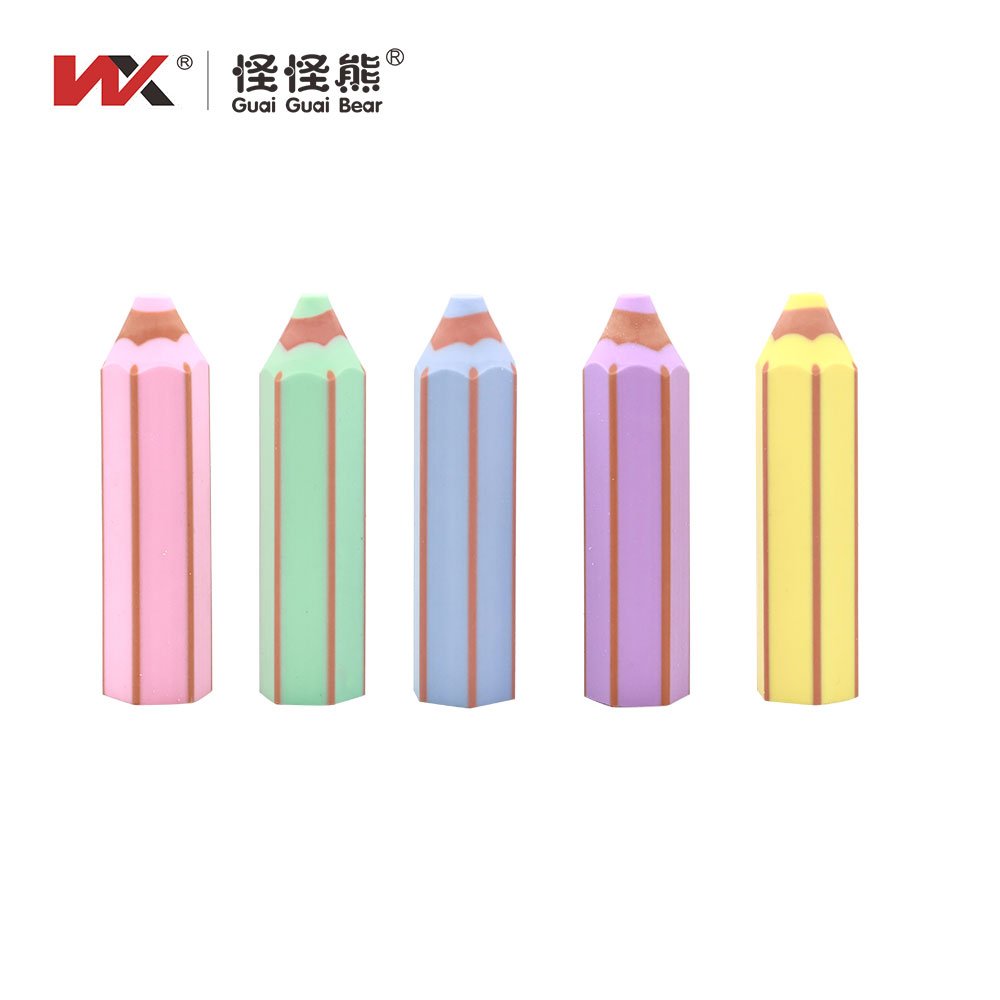 New Macaron Cartoon-Style Pencil Eraser Set Custom Rubber Office Eraser for Kids and Students for School Use Wholesale