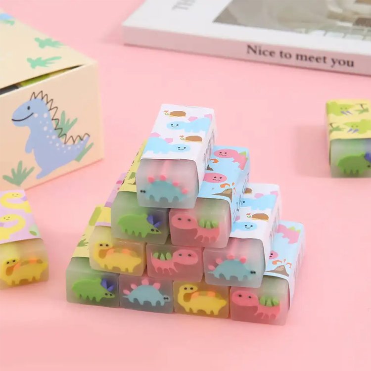 Wholesale Cartoon Cute Stationery For Children Primary School Students Correction Pencil Dinosaur Eraser