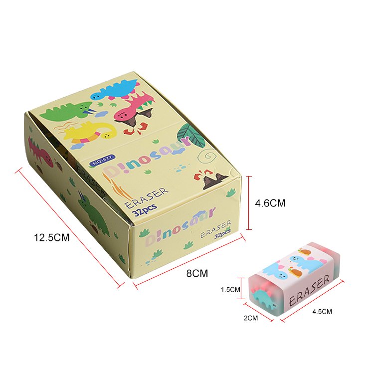 Wholesale Cartoon Cute Stationery For Children Primary School Students Correction Pencil Dinosaur Eraser