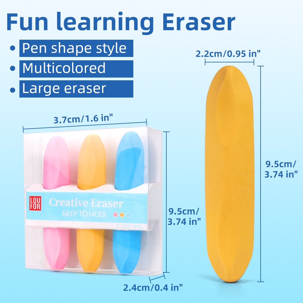 Wholesale Customizable Rubber Pencil Eraser For Children Magic Kawaii Cute Eraser Set For School Stationary