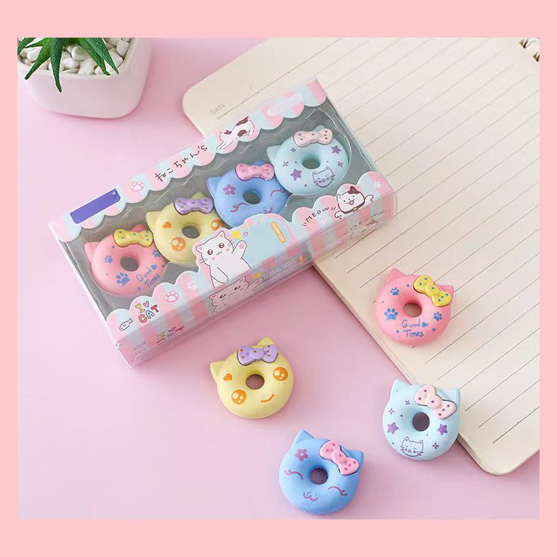 Wholesale creative Pencil erasers School Supplies Children Cute Kawaii 3D Animal Rubber children's Pencil Eraser