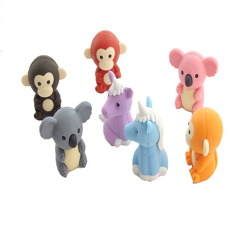 Animal Erasers Desk Pets for Kids Animal Pencil Erasers Bulk Puzzle Erasers Toys Gifts for Classroom Prizes,Game Reward