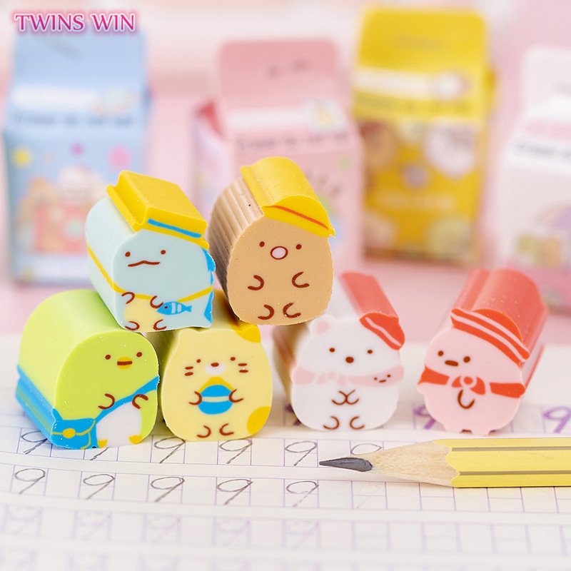Wholesale Kids Prize Creative Cute Pencil Eraser Student Stationery Cartoon Eraser 721