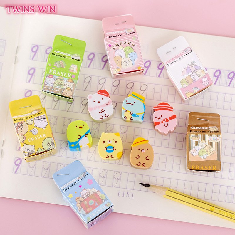 Wholesale Kids Prize Creative Cute Pencil Eraser Student Stationery Cartoon Eraser 721
