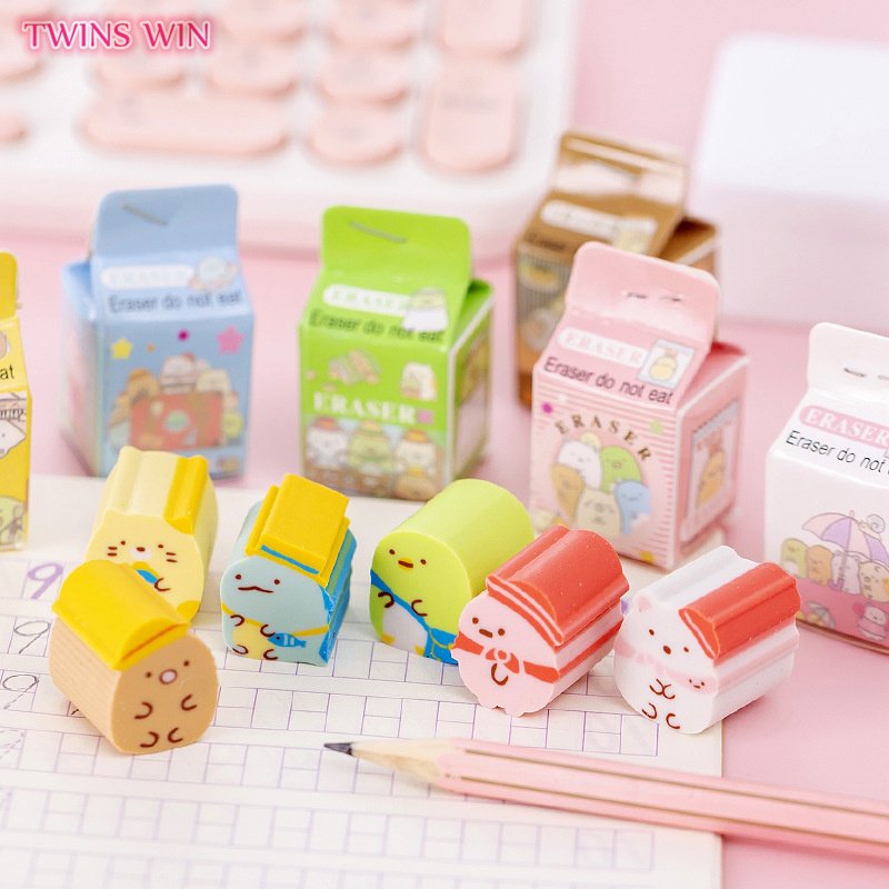 Wholesale Kids Prize Creative Cute Pencil Eraser Student Stationery Cartoon Eraser 721