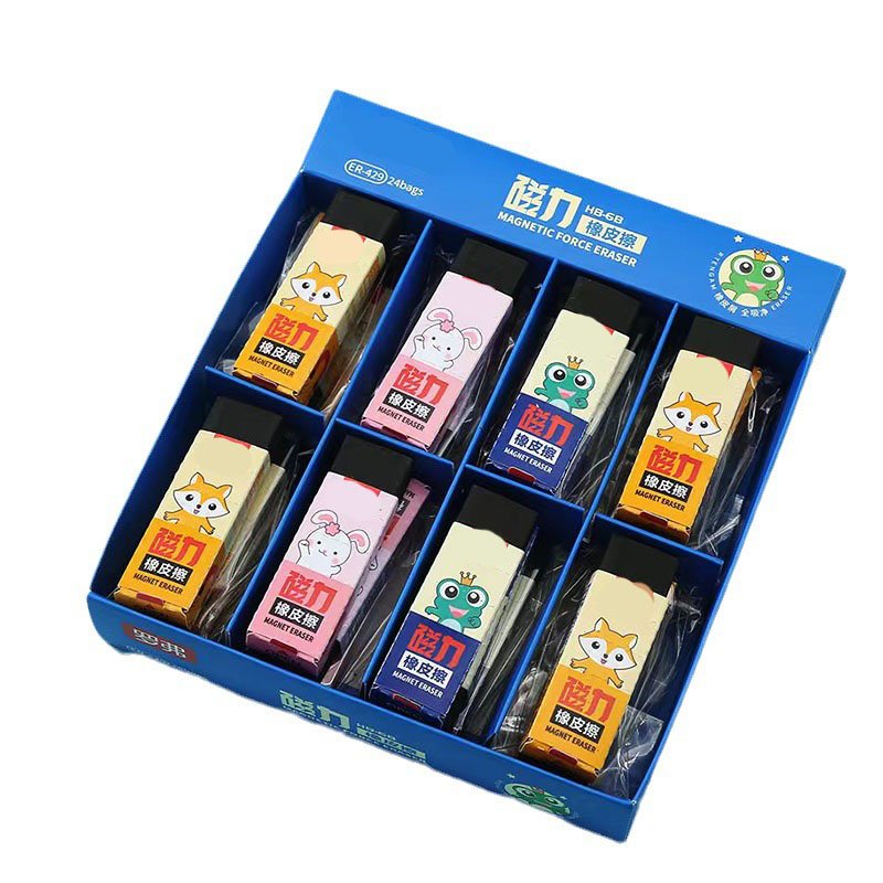 Wholesale Magnetic Type Eraser Kids Rubber Pencil Erasers with Magnets for Students Kids
