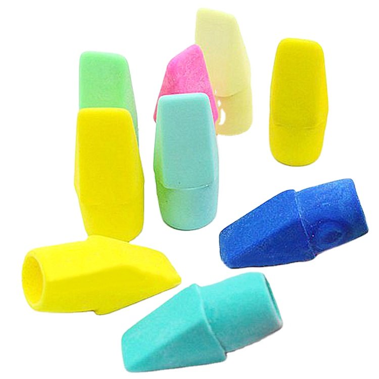Wholesale Random Color Cheap School Kids Stationery Pencil Top Erasers
