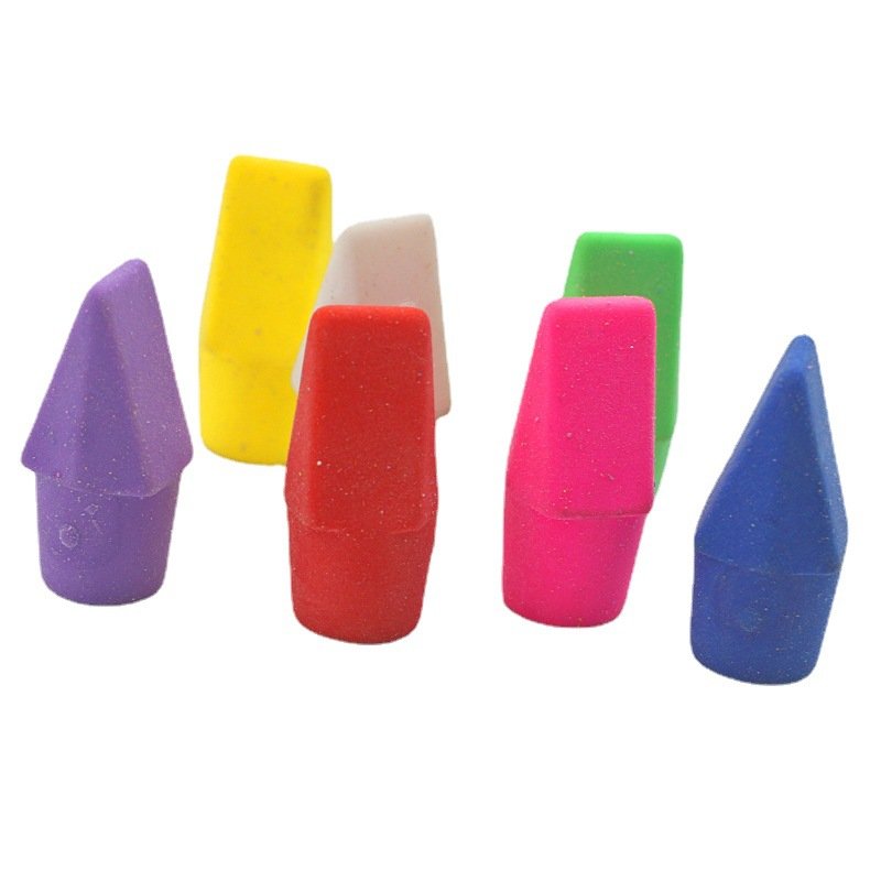 Cheap OEM Pencil Rubber Tip Set School Stationery Set TPR Customized Pencil Tip Erasers Sets