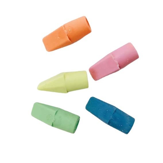 Cheap OEM Pencil Rubber Tip Set School Stationery Set TPR Customized Pencil Tip Erasers Sets