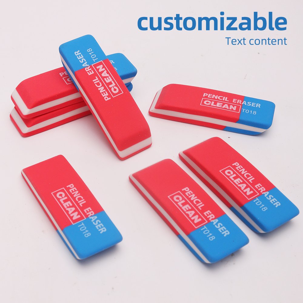 Stationery 2B Eraser Wholesale Small Rectangular Stationery Plastic Children's Pencil TPR Erasers For Pencils