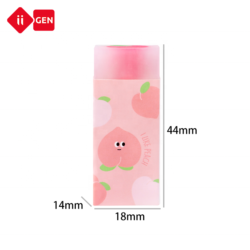 IIGEN creative cartoon peach sandwich eraser environmental friendly PVC material eraser safe eraser for children