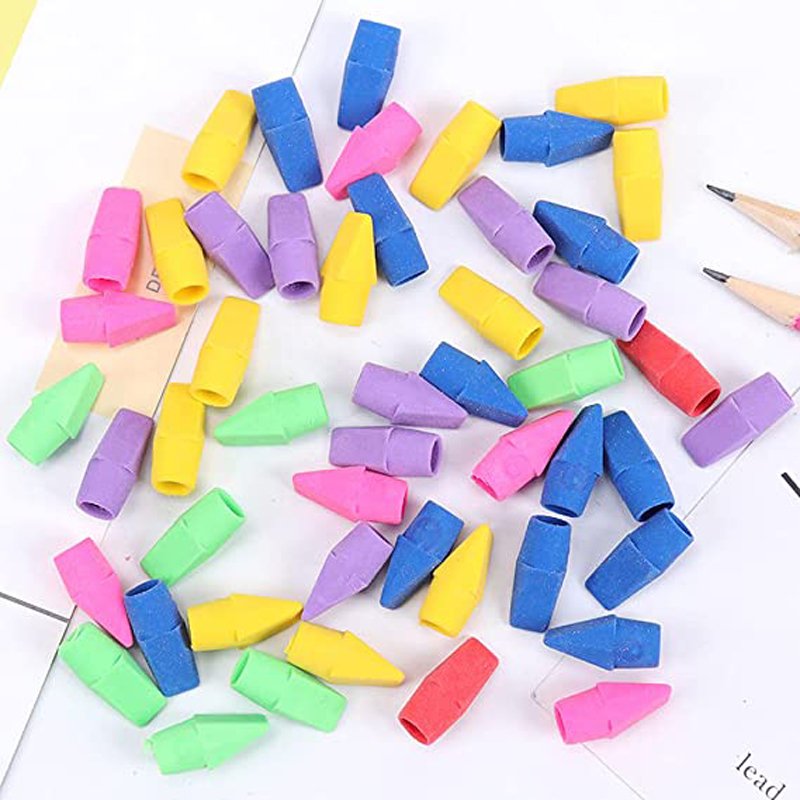 Pencil Eraser Topper Custom Cheap School Students Kids Mini TPR Rubber Eraser