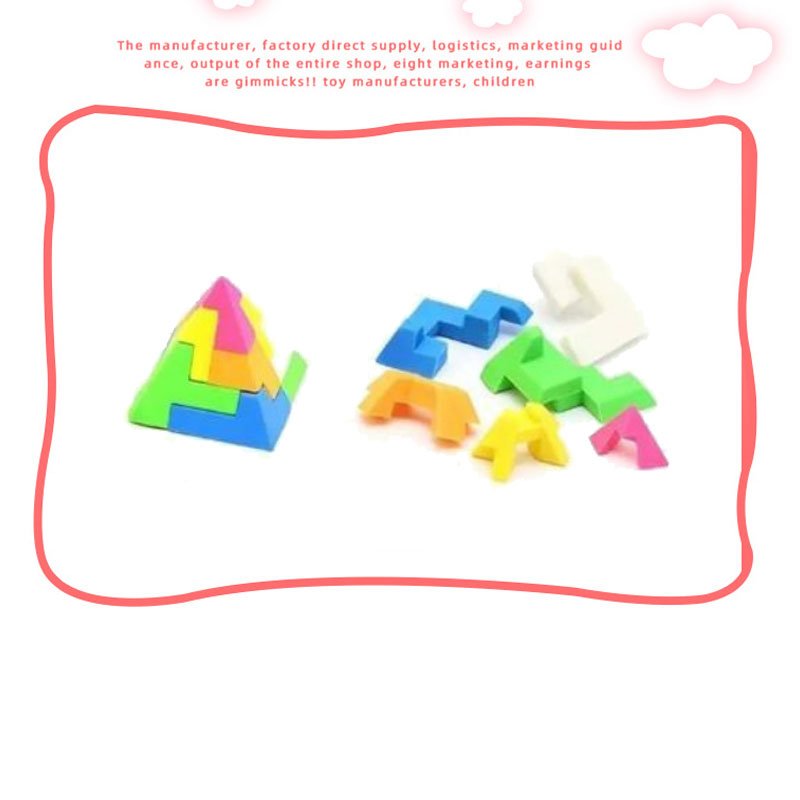 Wholesale Puzzle Eraser Custom Creative Assembling Rubik's Cube With Logo Children's Learning Stationery Gift Prize Eraser