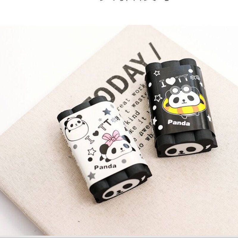 Big cute panda eraser can be cut, children's kindergarten prizes, small gifts are clean and leave no marks. kawaii cute cartoon