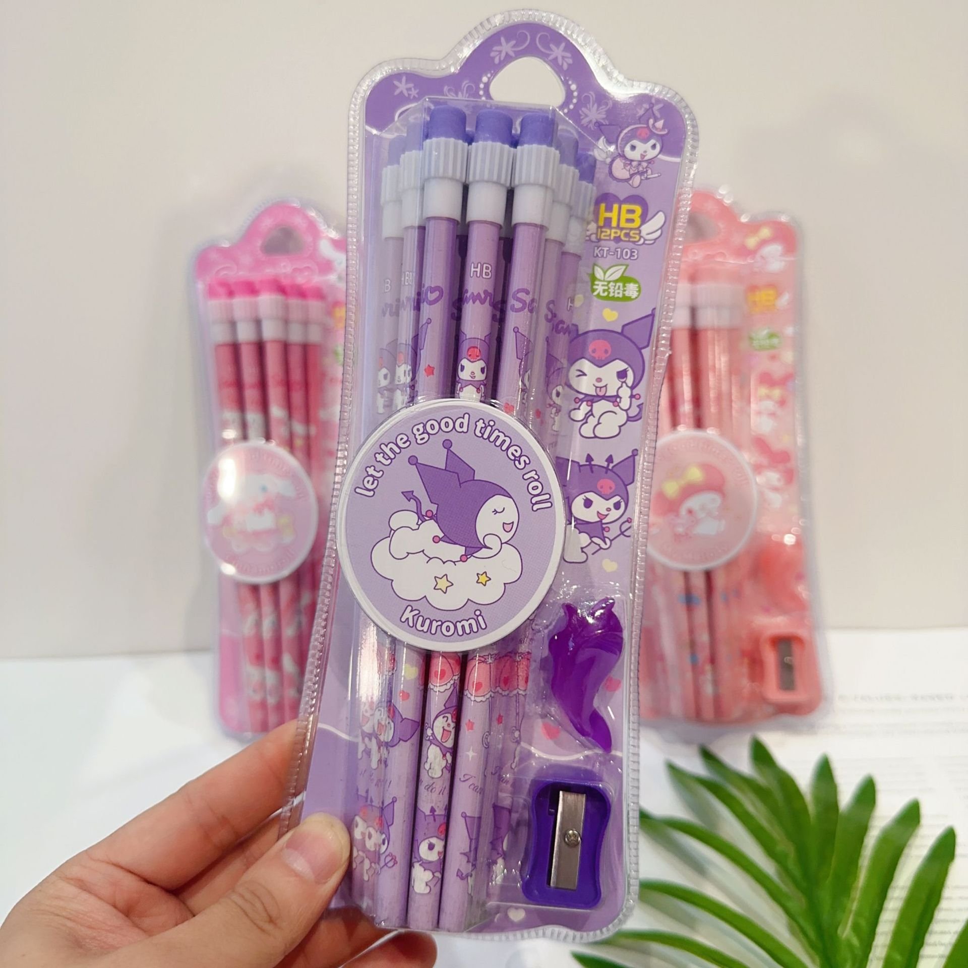 New promotion Cartoon Activity Pencil Lead Set Pencil Set Student study kawaii office supplies 12 Pack Pencil