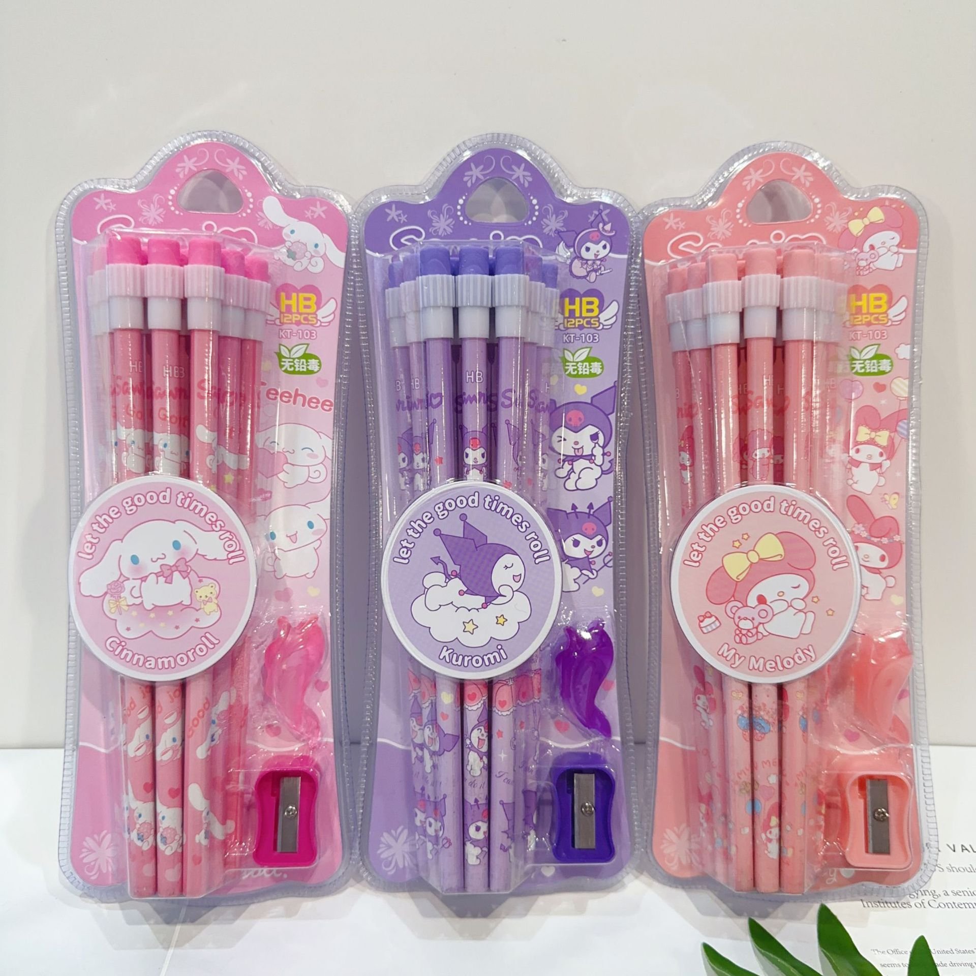 New promotion Cartoon Activity Pencil Lead Set Pencil Set Student study kawaii office supplies 12 Pack Pencil