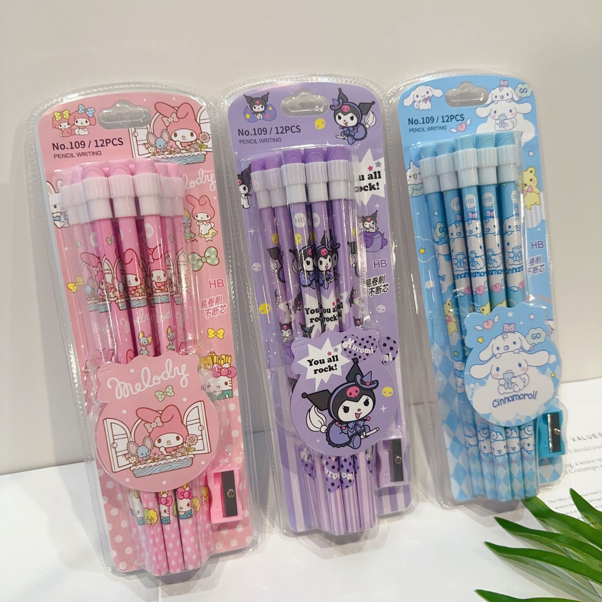 New promotion Cartoon Activity Pencil Lead Set Pencil Set Student study kawaii office supplies 12 Pack Pencil
