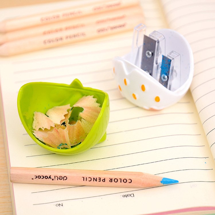 Creative cute owl pencil sharpener, children's student cartoon pencil sharpener, double hole pencil sharpener