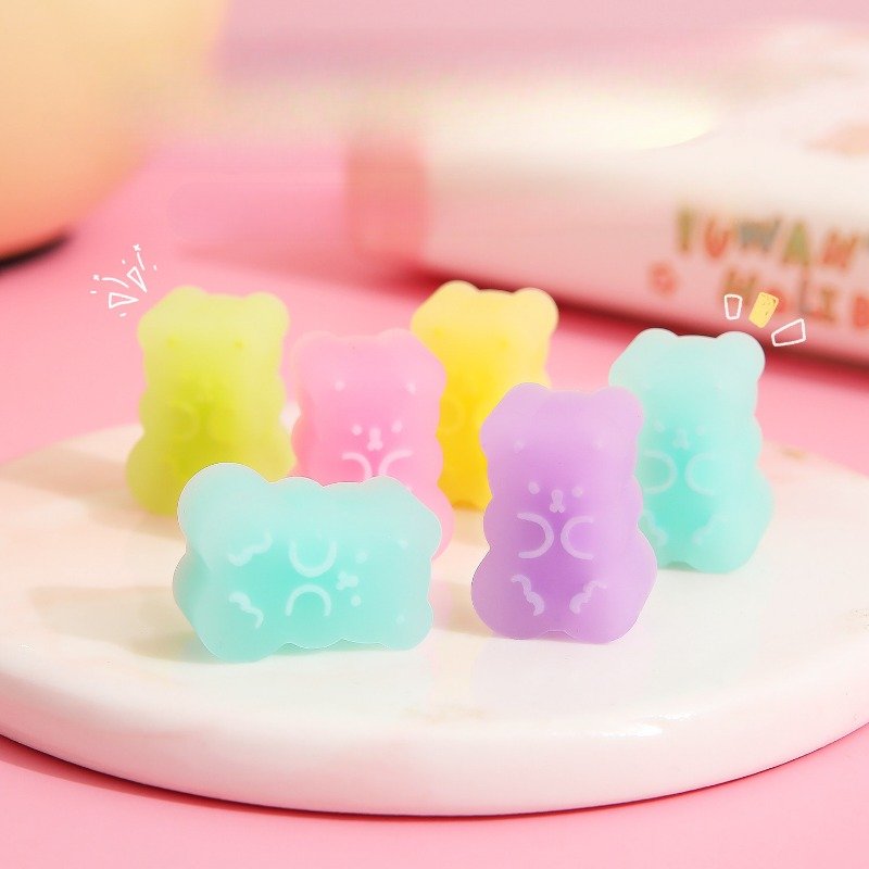 Creative Cartoon Gift Box Rubber Student Festival Prize Gift Cute Bear Wipe Clean Eraser Translucent Children's Eraser