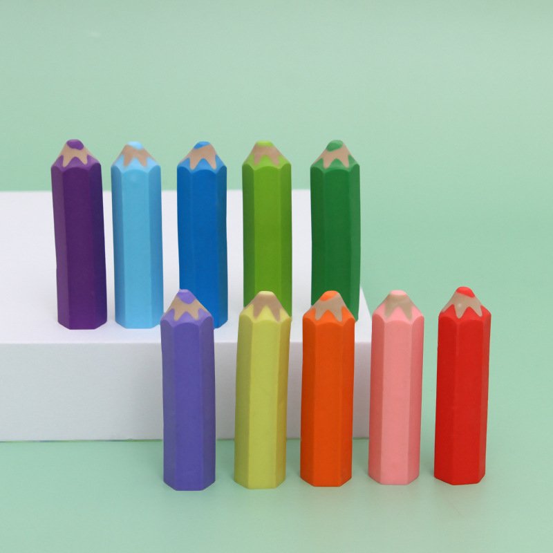 Pencil-Shaped Cute School Stationery Set Kids' Rubber Eraser