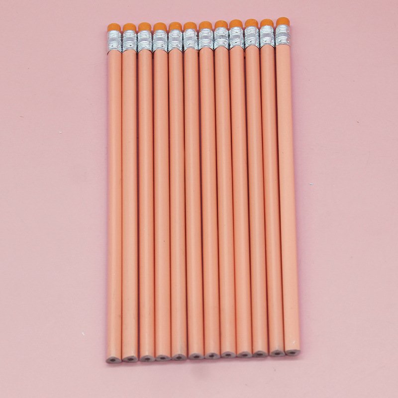 Environmentally Friendly Wooden Pencils Triangular Grip Pen Design HB Lead Core with Eraser, Suitable for Children and Adults