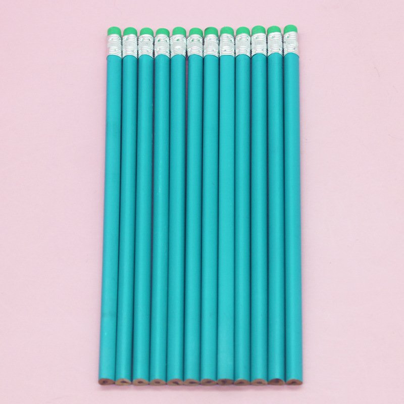 Environmentally Friendly Wooden Pencils Triangular Grip Pen Design HB Lead Core with Eraser, Suitable for Children and Adults
