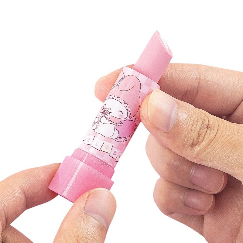 MB2 Hot selling My Melody Kuromi lipstick eraser Cartoon Lipstick shape Eraser TPR Student Pencil Eraser