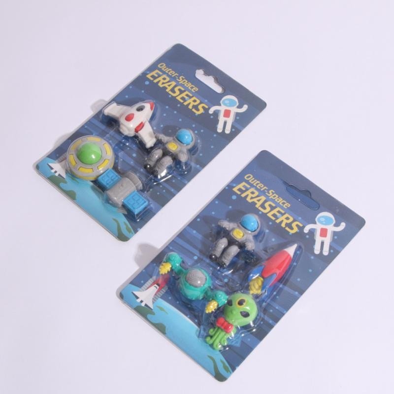 Children's Eraser Stationery set Eraser cartoon Creative stationery Space eraser prizes for elementary school students
