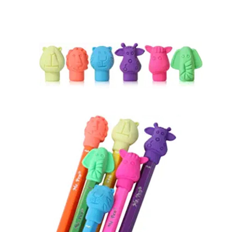 Cartoon Animal Toy Eraser School Rubber Pencil Eraser Topper with Custom Logo
